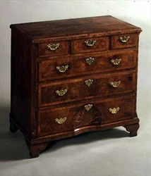 Chest of drawers with sunburst motif
